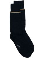 Paul Smith stripe-detailing cotton-blend socks - Bleu - thumbnail