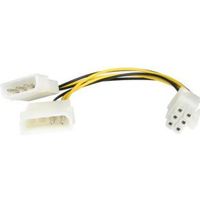 StarTech.com 15 cm LP4 naar 6-polige PCI Express videokaart-voedingskabeladapter - thumbnail