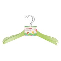 Groene kinder kleerhangers van hout 2x stuks   - - thumbnail