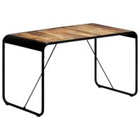 vidaXL Eettafel 140x70x76 cm massief ruw mangohout