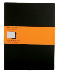 Schrift Moleskine 190x250mm lijn 240blz 70gr zwart