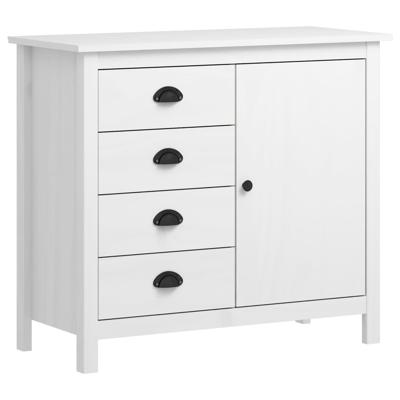 vidaXL Dressoir Hill Range 91x40x80 cm massief grenenhout wit vidaXL Dressoir Hill Range 91x40x80 cm massief grenenhout wit