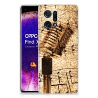 OPPO Find X5 Siliconen Hoesje met foto Bladmuziek