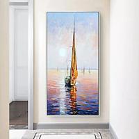 olieverfschilderij handgemaakte abstracte zeilboot canvas kunst schilderijen handgemaakte nautische olieverfschilderij groot zeilschip schilderijen muurkunst moderne zeegezicht schilderij voor Lightinthebox