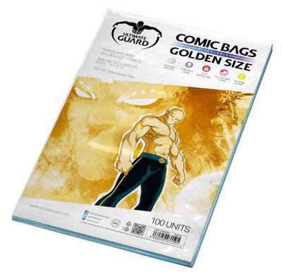 Ultimate Guard Comic Bags Resealable Golden Size (100) Ultimate Guard Comic Bags Resealable Golden Size (100)