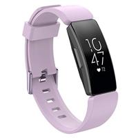 By Qubix - Compatible met Fitbit Inspire 1 / HR/Ace 2 siliconen bandje met gesp - Maat: Small - lila - Compatible fitbit bandje