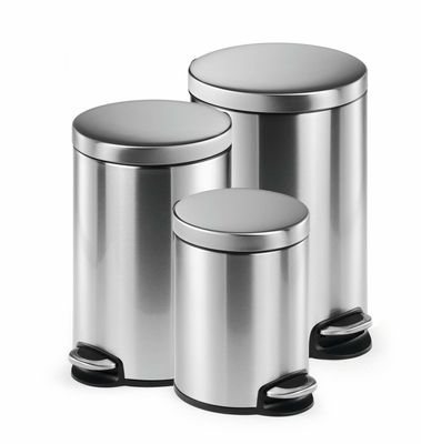 Durable 340023 340023 Prullenbak 5 l (Ø x h) 205 mm x 290 mm RVS Zilver 1 stuk(s)
