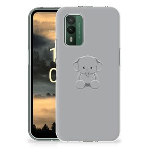 Nokia XR21 Telefoonhoesje met Naam Grijs Baby Olifant