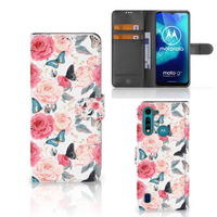 Motorola G8 Power Lite Hoesje Butterfly Roses