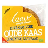 Leev Oude kaas qrackers lijnzaad bio (140 gr)