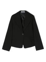 MSGM Kids blazer à patch logo - Noir