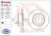 Remmenset, remschijf BREMBO, Remschijftype: Binnen geventileerd, Inbouwplaats: Achteras: , u.a. für Renault, Opel, Nissan