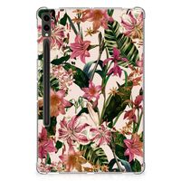 Samsung Galaxy Tab S9 Plus Siliconen Hoesje Flowers