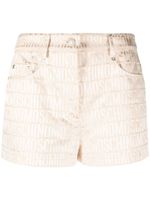 Moschino logo-jacquard short shorts - Tons neutres - thumbnail