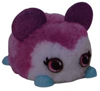 Johntoy DIY dier Fuzzy Fun junior 8 x 11 cm pluche paars/wit