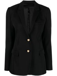 Rabanne blazer en laine vierge à simple boutonnage - Noir