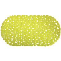 MSV Douche/bad anti-slip mat - badkamer - pvc - limegroen - 39 x 99 cm   -