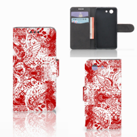 Telefoonhoesje met Naam Sony Xperia Z3 Compact Angel Skull Rood