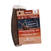 Chewies Kauwgewei voor honden - hele stang - werpstang van het rothirsch - hertengewei - natuurlijk niet rijk aan mineralen, maat L