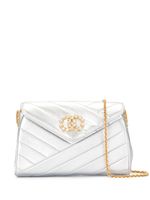 CHANEL Pre-Owned sac porté épaule à matelassage Bias Stitch - Argent