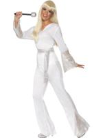 70s Abba Jumpsuit Wit in Display Tas