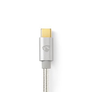 Nedis CCTB60600AL20 USB-kabel 2 m USB 2.0 USB A USB C Aluminium