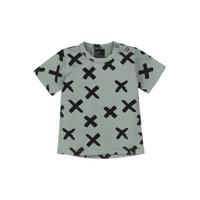 Babystyling T-shirt met all over print mosgroen