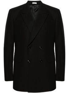 Alexander McQueen blazer en coton à boutonnière croisée - Noir