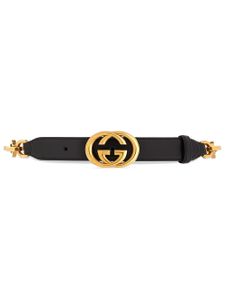 Gucci ceinture à logo GG - Noir