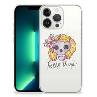 Silicone Back Case iPhone 13 Pro Max Boho Skull - thumbnail