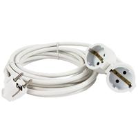 REV Verlengkabel met dubbele koppeling, verlenging 3 m, binnen, 3680 W, wit