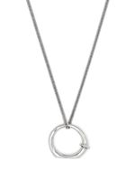 Jil Sander collier à pendentif anneau - Gris