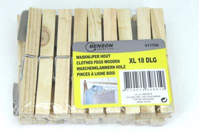 Benson - Wasknijper Hout - 18 stuks