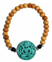 Sandalwood Elastische Armband Turquoise Shiva - thumbnail