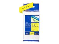 Brother Gloss Laminated Labelling Tape - 36mm, Black/Yellow TZ label-making tape