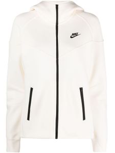 Nike hoodie zippé à logo imprimé - Tons neutres