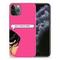 Apple iPhone 11 Pro Silicone-hoesje Woman Don't Touch My Phone - thumbnail