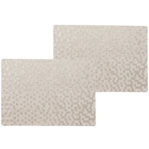 4x stuks stevige luxe Tafel placemats Stones taupe 30 x 43 cm