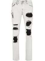 Philipp Plein ripped stonewashed skinny jeans - Blanc