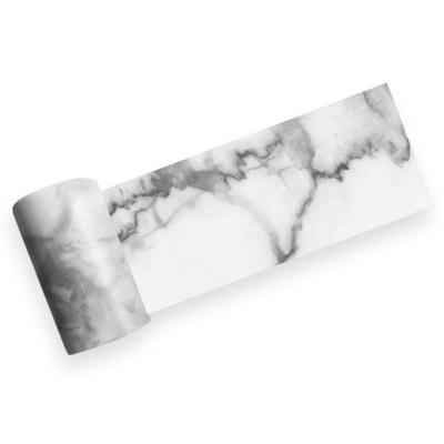 Muursticker - Witte Marmeren Grenslijn