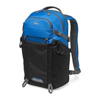 Lowepro LP37259-PWW Photo Active Zaino Outdoor con Divisori QuickShelf, Tablet 12”/iPad, Vano Idrataz. 2L, per Fotocamere Mirrorless, Sony, Canon, Nikon, Lenti, Gimbal, Droni, DJI, Osmo, Blu/Nero