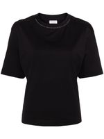 Brunello Cucinelli t-shirt en coton à ornements de perles - Noir - thumbnail