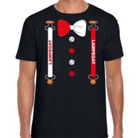 Carnaval stad Lampegat / Eindhoven bretels en strik verkleed shirt zwart voor heren 2XL  - - thumbnail