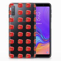 Samsung Galaxy A7 (2018) Siliconen Case Paprika Red - thumbnail