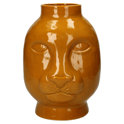 Wants&Needs Accessoires Vaas Leopard Geel 24.1 X 17 X 17.2