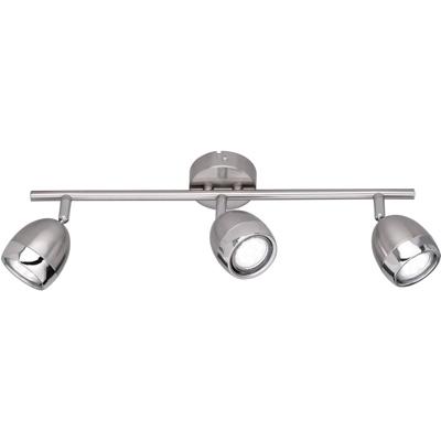 LED Plafondspot - Trion Nonta - GU10 Fitting - 9W - Warm Wit 3000K - 3-lichts - Rechthoek - Mat Nikkel - Aluminium LED Plafondspot - Trion Nonta - GU10 Fitting - 9W - Warm Wit 3000K - 3-lichts - Rechthoek - Mat Nikkel - Aluminium