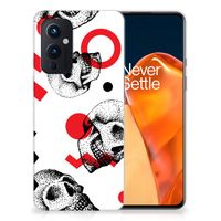 Silicone Back Case OnePlus 9 Skull Red - thumbnail