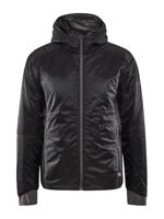 Craft ADV Explore Lichtgewicht herenjas, XL, zwart, opvouwbare outdoorjas voor heren, PrimaLoft-isolatie, 2 zakken met ritssluiting, capuchon, stretchinzetstukken, wandeljas voor heren