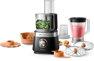 Philips Viva Collection Compacte keukenmachine, 850 W, met 31 functies