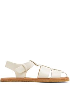 The Row caged-design leather sandals - Blanc